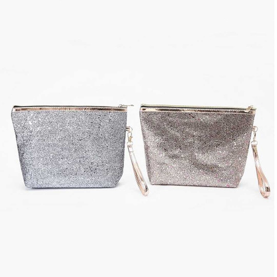 WYNIE Neceseres | Neceser Glitter Con Asa De Mano Gris