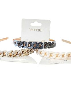 WYNIE Diademas | Diadema Para El Pelo De Eslabones De Colores Gris