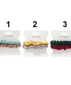 WYNIE Scrunchies | Pack 2 Scrunchies Lisos Tela Brillante