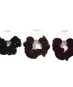 WYNIE Scrunchies | Scrunchy Con Detalles Brillantes Negro