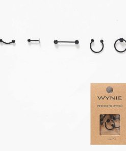 WYNIE Piercings | Pack Piercings Variados Negro