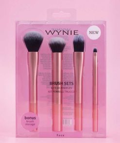 WYNIE Sets | Set De 3 Brochas De Maquillaje Para Rostro Y 1 Pincel De Ojos