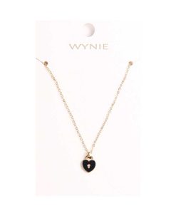 WYNIE Collares | Collar Coraz N Candado Gris