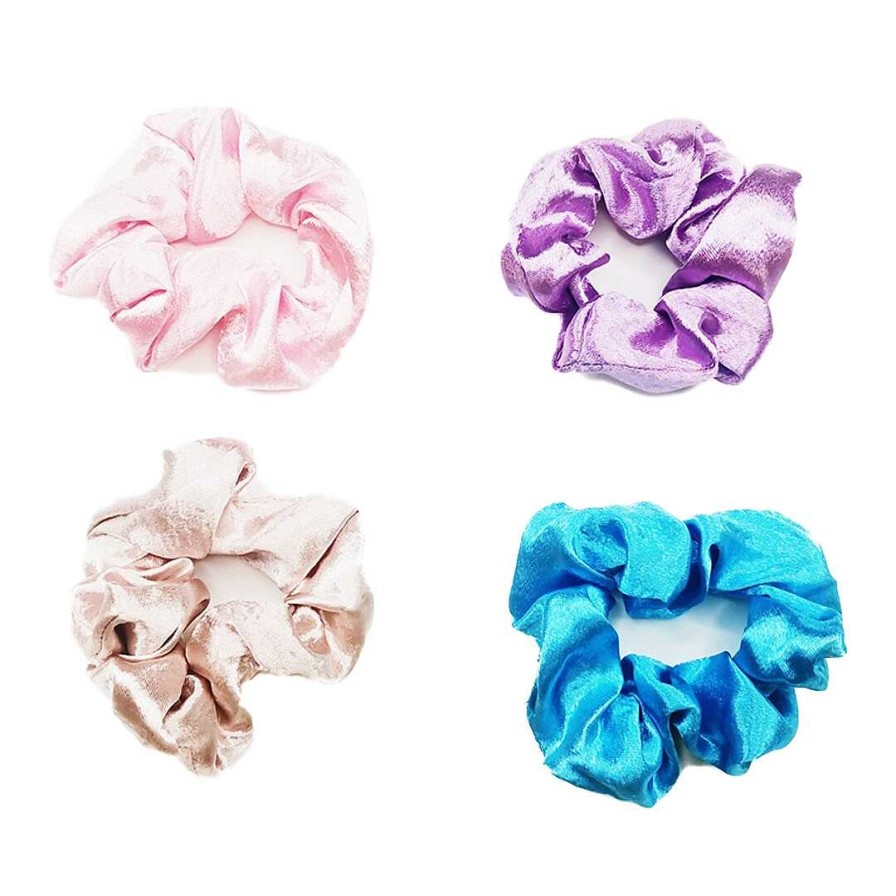 WYNIE Scrunchies | Scrunchy Para El Pelo Tela Satinada De Colores Azul Claro