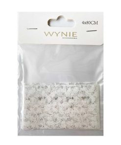 WYNIE Decoraci N Para U As | Papel Foil De U As Efecto Encaje En Color Blanco