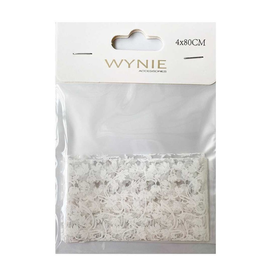 WYNIE Decoraci N Para U As | Papel Foil De U As Efecto Encaje En Color Blanco