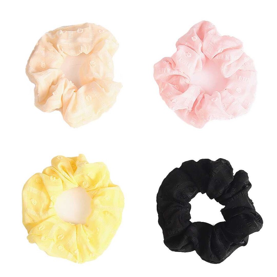 WYNIE Scrunchies | Scrunchy Para El Pelo Con Relieve En Tela Beige