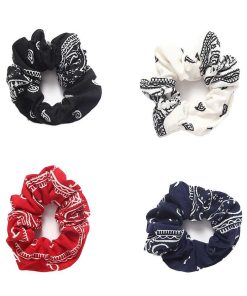 WYNIE Scrunchies | Scrunchy Estampado De Colores Blanco