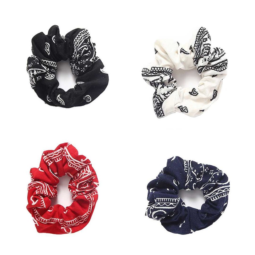 WYNIE Scrunchies | Scrunchy Estampado De Colores Blanco