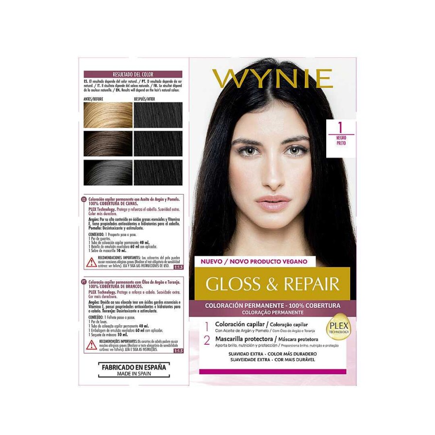 WYNIE Tintes | Coloraci N Permanente - Tinte Para Pelo - Emulsi N Reveladora 60Mlmascarilla 10Mltubo Coloraci N 40Ml