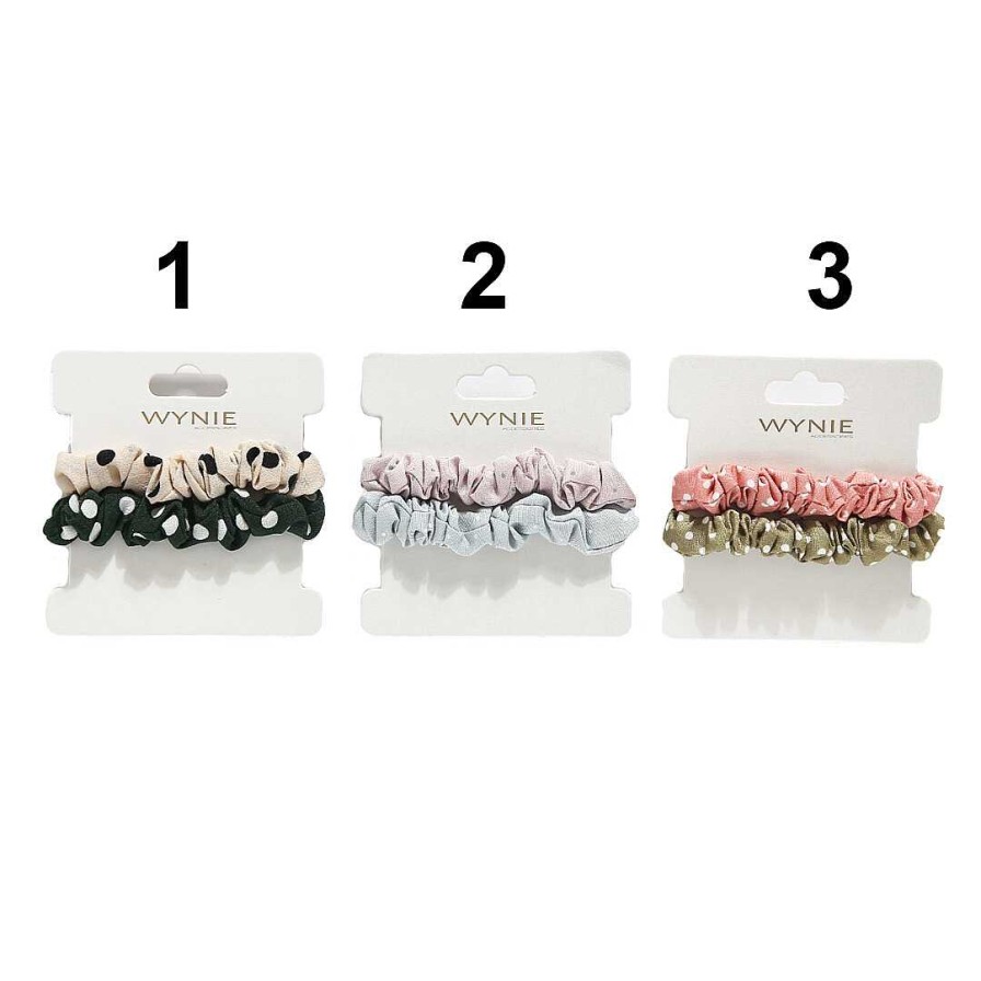 WYNIE Scrunchies | Pack 2 Scrunchies Estampado Puntos