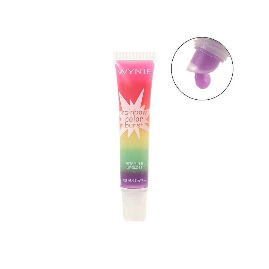 WYNIE B Lsamo Labial | Brillo De Labios Transparente Enriquecido Con Vitamina E - Rainbow Color - 14.5G