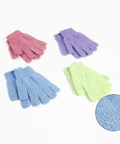 WYNIE Accesorios Para La Ducha | Guantes Exfoliantes Morado