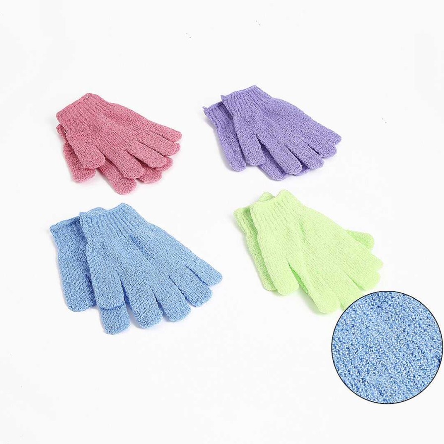 WYNIE Accesorios Para La Ducha | Guantes Exfoliantes Morado