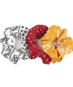 WYNIE Scrunchies | Pack Scrunchies Estampados Flores Y Lunares