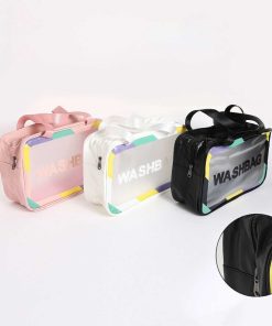 WYNIE Neceseres | Neceser Con Asas Transparente - Washbag Negro