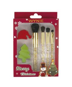 WYNIE Para Rostro | Set Brocha, Pinceles Y Esponjas De Navidad