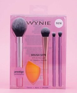 WYNIE Sets | Set De 4 Brochas Para Rostro Y Ojos, Y Esponja De Maquillaje